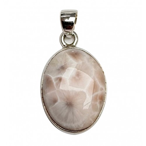 Pendentif Thomsonite Serti Clos Argent 925 – Énergie et Élégance | Rêve de Jade