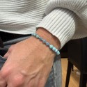 Bracelet Larissa - Larimar, Apatite et Argent 925