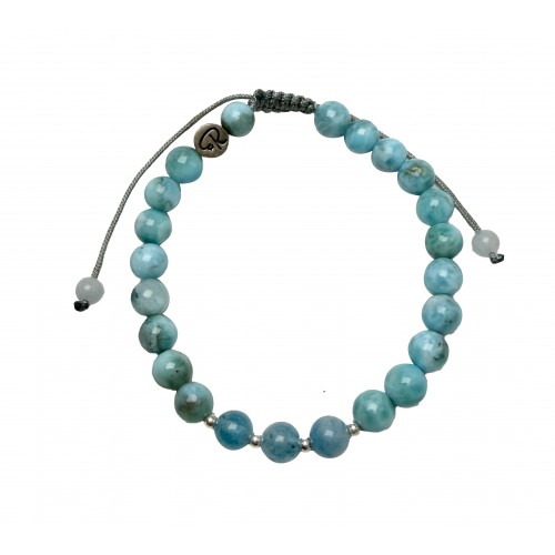 Bracelet Larissa - Larimar, Apatite et Argent 925