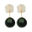 Boucles d'Oreilles Puces en Jade vert - 6 mm – Douce Harmonie | Rêve de Jade