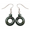 Boucles Grâce Circulaire Jade Vert – Anneau Argent 925 | Rêve de Jade
