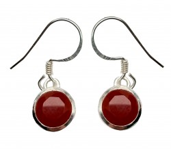 Boucles Lumière en Cornaline – Ronds Facettés Argent 925 | Rêve de Jade