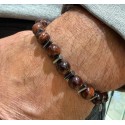 Bracelet Homme Force Œil de Taureau & Tubes Hématite | Rêve de Jade