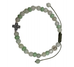 Bracelet Foi en Jade & Croix Hématite | Rêve de Jade Lyon