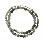 Bracelet Virage en Jade Vert et Argent 925