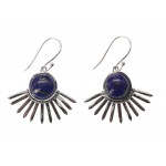 Boucles d'oreille Soleil en Pierre de Lune et Argent 925